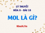 Mol là gì? Khối lượng Mol là gì? Thể tích Mol chất khí là gì? - Lý thuyết hóa 8 bài 18